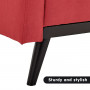 Sarantino 3 Seater Modular Linen Fabric  Bed Sofa Armrest Red thumbnail 11