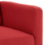 Sarantino 3 Seater Modular Linen Fabric  Bed Sofa Armrest Red thumbnail 10