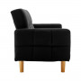 Sarantino 3 Seater Linen Fabric Sofa Bed Couch Armrest Futon Black thumbnail 5