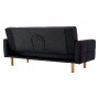 Sarantino 3 Seater Linen Fabric Sofa Bed Couch Armrest Futon Black thumbnail 7