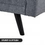 Sarantino 3-Seater Corner Wooden Sofa Bed Lounge Chaise Sofa Grey thumbnail 9