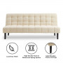 Sarantino Faux Suede Fabric Sofa Bed Furniture Lounge Seat Beige thumbnail 2