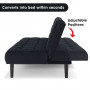 Sarantino Faux Suede Fabric Sofa Bed Furniture Lounge Seat Black thumbnail 3