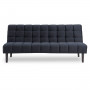 Sarantino Faux Suede Fabric Sofa Bed Furniture Lounge Seat Black thumbnail 1