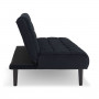Sarantino Faux Suede Fabric Sofa Bed Furniture Lounge Seat Black thumbnail 5