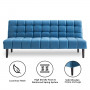 Sarantino Faux Suede Fabric Sofa Bed Furniture Lounge Seat Blue thumbnail 3