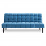 Sarantino Faux Suede Fabric Sofa Bed Furniture Lounge Seat Blue thumbnail 1