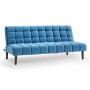 Sarantino Faux Suede Fabric Sofa Bed Furniture Lounge Seat Blue thumbnail 5