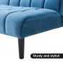Sarantino Faux Suede Fabric Sofa Bed Furniture Lounge Seat Blue thumbnail 10