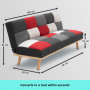 3 Seater Modular Linen Fabric Sofa Bed Couch - Multi-colour thumbnail 3