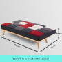 3 Seater Modular Linen Fabric Sofa Bed Couch - Multi-colour thumbnail 4