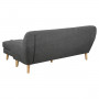 Linen Corner Sofa Couch Lounge L-shaped with Chaise - Dark Grey thumbnail 5