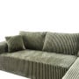 Sarantino Soffia 2.75m Green Corduroy Corner Sofa with Chaise L-Shape Sectional Couch 3 Seater Lounge Sofa in a Box thumbnail 16
