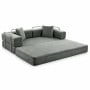 Sarantino Lume 1.9m Convertible Sofa Bed Green Corduroy Folding Foam Couch Double Floor Daybed Chaise Lounge thumbnail 11