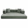 Sarantino Lume 1.9m Convertible Sofa Bed Green Corduroy Folding Foam Couch Double Floor Daybed Chaise Lounge thumbnail 12