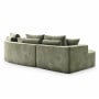 Sarantino Nuvola 2.65m Curved Cloud Sofa with Chaise Green Chenille Sectional Couch Lounge in a Box No Assembly thumbnail 17