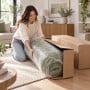 Sarantino Nuvola 2.65m Curved Cloud Sofa with Chaise Green Chenille Sectional Couch Lounge in a Box No Assembly thumbnail 19