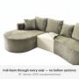 Sarantino Nuvola 2.65m Curved Cloud Sofa with Chaise Green Chenille Sectional Couch Lounge in a Box No Assembly thumbnail 10