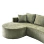 Sarantino Nuvola 2.65m Curved Cloud Sofa with Chaise Green Chenille Sectional Couch Lounge in a Box No Assembly thumbnail 14