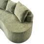 Sarantino Nuvola 2.65m Curved Cloud Sofa with Chaise Green Chenille Sectional Couch Lounge in a Box No Assembly thumbnail 15