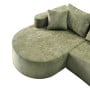 Sarantino Nuvola 2.65m Curved Cloud Sofa with Chaise Green Chenille Sectional Couch Lounge in a Box No Assembly thumbnail 16