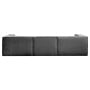 Sarantino Novi 3-Seater Modular Sofa Ottoman Charcoal Black Non-Slip Bottom Lounge thumbnail 5