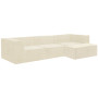 Sarantino Novi 3-Seater Modular Sofa with Ottoman in Cream Non-Slip Bottom Lounge thumbnail 2