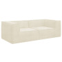 Sarantino Novi 3-Seater Modular Sofa with Ottoman in Cream Non-Slip Bottom Lounge thumbnail 4