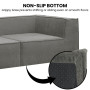 Sarantino Novi 3-Seater Modular Sofa with Ottoman in Grey Non-Slip Bottom Lounge thumbnail 7