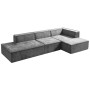 Sarantino Vani Compressed 3 Seater Modular Sofa Set- Dark Grey thumbnail 2