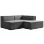 Sarantino Vani Compressed 3 Seater Modular Sofa Set- Dark Grey thumbnail 8