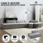 Sarantino Vani Compressed 3 Seater Modular Sofa Set - Light Grey thumbnail 11