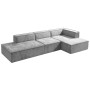 Sarantino Vani Compressed 3 Seater Modular Sofa Set - Light Grey thumbnail 2