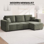 Sarantino Caliana Reversible L Shape Sofa Bed with Storage & Backrest - Green thumbnail 6
