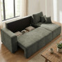 Sarantino Caliana Reversible L Shape Sofa Bed with Storage & Backrest - Green thumbnail 15