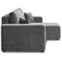 Sarantino Caliana Reversible L Shape Sofa Bed with Storage & Backrest - Grey thumbnail 12