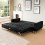 Sarantino Corner Sofa Bed Couch with Chaise - Black thumbnail 6