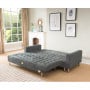 Suede Corner Sofa Bed Couch with Chaise - Grey thumbnail 4