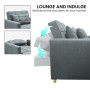 Suri 3-in-1 Convertible Sofa Chair Bed by Sarantino - Airforce Blue thumbnail 10