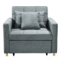 Suri 3-in-1 Convertible Sofa Chair Bed by Sarantino - Airforce Blue thumbnail 6