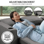 Sarantino Hoffman Linen Sofa Bed with Cushions & Cup Holders Dark Grey thumbnail 8