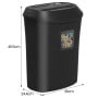 Centurion 25L 12-Sheet Paper Shredder Electric Cross-Cut Home & Office Cutter thumbnail 3
