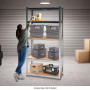 5 Shelf Adjustable Storage Rack Work Table Galvanized Steel 180x90cm thumbnail 8
