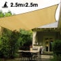 Wallaroo 2.5 x 2.5m Square Sun Shade Sail Canopy Awning Breathable UV Block for Outdoor Patio Garden Yard - Sand thumbnail 1