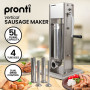 Pronti 5L Stainless Steel Vertical Sausage Stuffer thumbnail 12