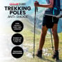 Powertrain Trekking Hiking Walking Poles Sticks Pair- Black thumbnail 11