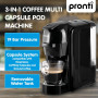 Pronti Breakfast Set with HomeMaid Coffee Machine, Silver Noir Toaster & Kettle thumbnail 3