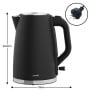 Pronti Breakfast Set with HomeMaid Coffee Machine, Silver Noir Toaster & Kettle thumbnail 7