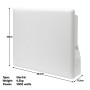 Nobo 1000W Compact Electric Panel Heater with Castors & Wall Mount - Refurbished thumbnail 2