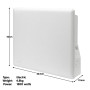 Nobo 1500W Compact Electric Panel Heater with Castors & Wall Mount - Refurbished thumbnail 2